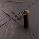 Small Antique Brass Cylinder Capsule - Moon Raven Designs