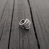 Skeleton Hand Ear Cuff - Solid Hand Cast Sterling Silver - Statement Ear Jewelry Gift for Him or Her