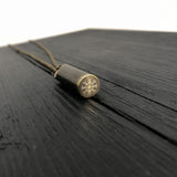 Viking Aegishjalmur Cremation Necklace – Brass Memorial Urn Pendant