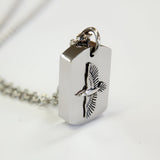 Silver Soaring Raven Cremation Urn - Moon Raven Designs