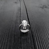 Horse Skull Ring - Solid Hand Cast Silver Plated Bronze - Oxidised Finish - Sizes 5 to 11 Available - Rare Unique Gift for Him or Her