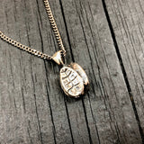 Turtle Shell Cremation Urn Necklace  in Solid Sterling SilverTerrapin Bereavement Memorial Gift