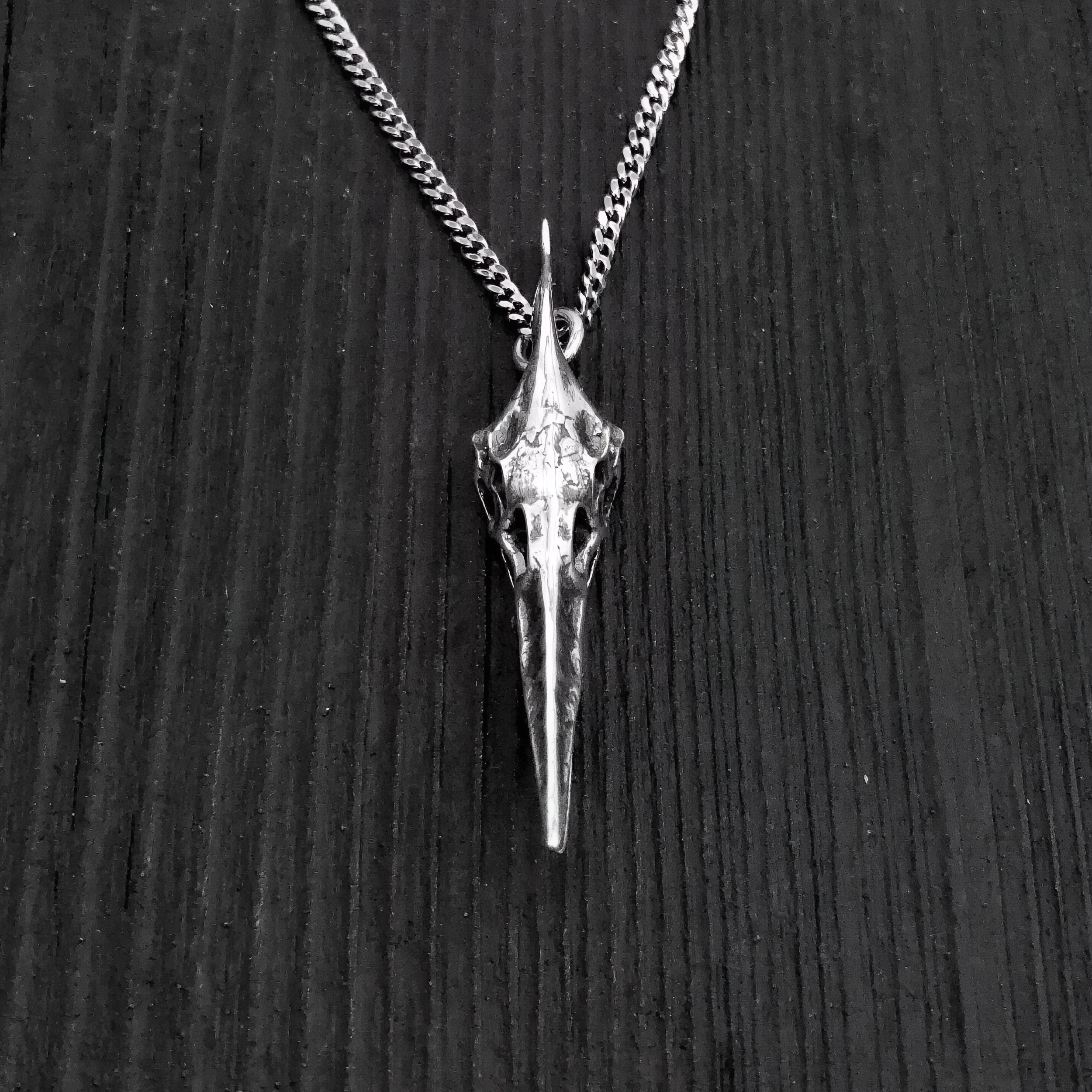 Pterodactyl Skull in Solid Sterling Silver Pterosaur - Rare and Unique Dinosaur Jewelry Pternodon