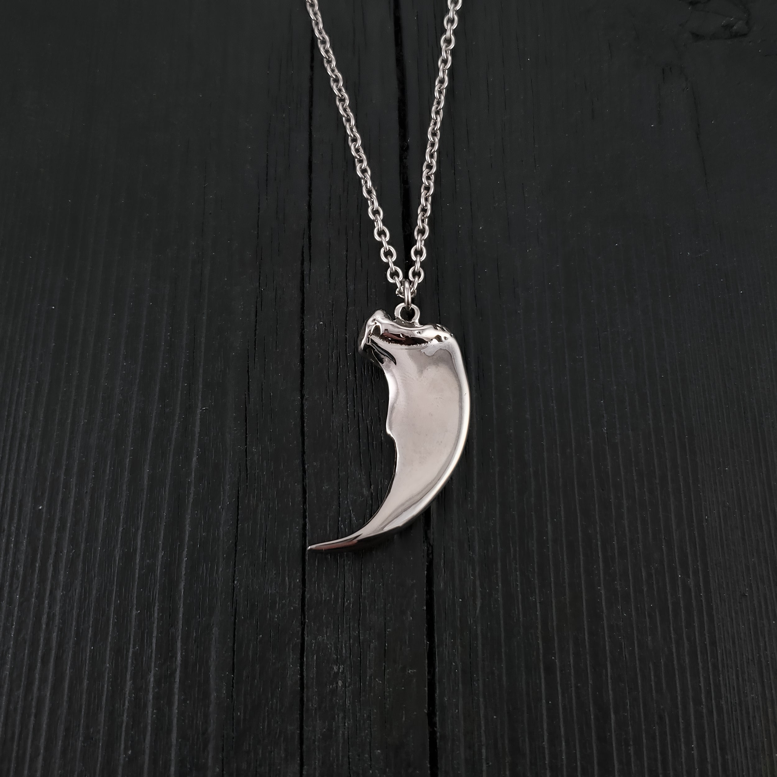 Large Bear Claw Pendant Necklace - Solid 925 Sterling Silver - Bear Claw Statement Piece - Life Size Bear Claw Gift For Him - Gift For Her
