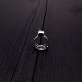 Silver Raven Skull Wrap Ring Sizes 4 to 13 Solid Hand Cast Silver Plated Bronze - Moon Raven Designs