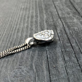 Turtle Shell Cremation Urn Necklace  in Solid Sterling SilverTerrapin Bereavement Memorial Gift