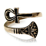 Sterling Silver Ankh Ring – Ancient Egyptian Eternal Life Band by Moon Raven Designs