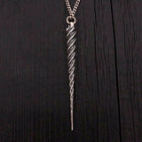 Silver Unicorn Earrings – Sterling Spiral Horn Jewelry by Moon Raven Designs