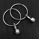 Piston And Rod Hoop Earrings - Moon Raven Designs