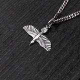 Soaring Raven In Flight Pendant Necklace - Moon Raven Designs