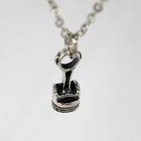 Piston Rod Necklace Sterling Silver Pendant - Industrial Style Automotive Jewelry Gift