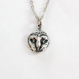 Sterling Silver Stickpin – Barn Owl Ascot Pin With White Gold Plated Clutch