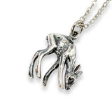 Deer Fawn Necklace - Nature Inspired Jewelry With Sterling Silver Chain