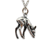 Deer Fawn Necklace - Nature Inspired Jewelry With Sterling Silver Chain