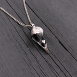 Sterling Silver Raven Cremation Necklace – Memorial Urn Pendant
