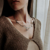 Elk Antler Necklace in Solid Sterling Silver