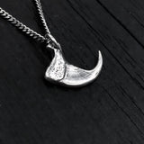 Bobcat Claw Pendant Sterling Silver Necklace - Realistic Wild Cat Jewelry Accessory
