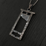 French Guillotine Necklace - Handcrafted 3D Guillotine Pendant in Solid Bronze