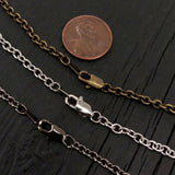3mm Chain - Heavy Duty Replacement Jewelry Chain with Durable Lobster Clasp