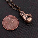 Boxing Glove Necklace - Solid Bronze Pendant Combat Sport Jewelry Gift