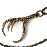 Raven Claw Necklace – Hand Crafted Bronze Claw Pendant by Moon Raven Designs