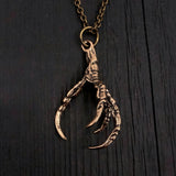 Raven Claw Necklace Crow Claw Necklace Bird Claw Pendant Necklace - Moon Raven Designs