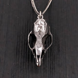 3D Rat Skull Necklace - Macabre Style Stainless Steel Animal Pendant