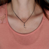 Rattlesnake Fang Necklace - Sterling Silver Viper Fang Pendant by Moon Raven Designs