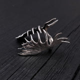 Moose Antler Ring – Handcrafted Sterling Silver Nature Inspired Animal Wrap Band