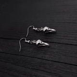 Raven Skull Earrings | Handcrafted Silver Jewelry With Detailed Raven Design
