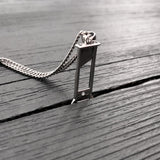 Guillotine Charm Pendant - Small Bronze Jewelry With Three Dimensional Detail
