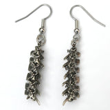 Snake Vertebrae Earrings – Sterling Silver, Delicate 3D Reptile Bone Accessories