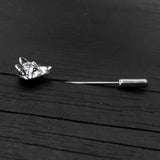Wolf Face Ascot Stickpin – Sterling Silver Pin With Classic Style
