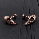 Bird Skull Cuff Links – Handmade Skull Jewelry | Durable Mens Cufflinks