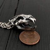 Bear Skull Necklace - Faceted Skull Jewelry With Diamond Facet Design