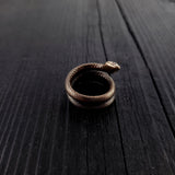 Snake Wrap Ring – Unique Serpent Scale Band by Moon Raven Designs