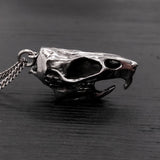 3D Rat Skull Necklace - Macabre Style Stainless Steel Animal Pendant