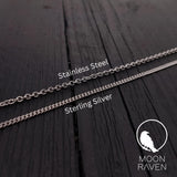 Rattlesnake Fang Necklace - Sterling Silver Viper Fang Pendant by Moon Raven Designs