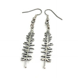 Sterling Silver Tree Earrings – Hand Cast Evergreen Spruce Silhouette Jewelry