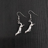 Diving Sea Otter Earrings – Sterling Silver Animal Jewelry by Moon Raven Designs