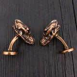 Human Skull Cuff Links – Solid Bronze Skull Bone Accessories