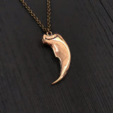 Bear Claw Necklace – Handcrafted Bronze Pendant | Rustic Animal Jewelry Gift