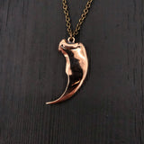 Bear Claw Necklace – Handcrafted Bronze Pendant | Rustic Animal Jewelry Gift